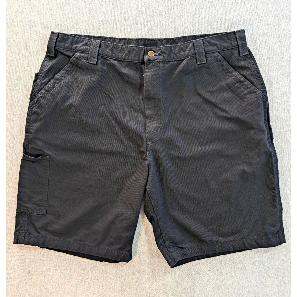Carhartt Original Fit Men's Cotton Canvas Work Shorts Black Size 42 Carpenter